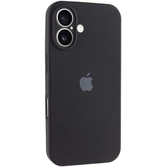Чохол Silicone Case Full Camera Protective (AA) для Apple iPhone 16 (6.1") Чорний / Black