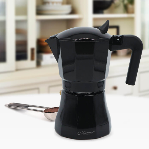 Кавоварка гейзерна 450мл (9 порцій) алюмінієва MR-1658-9 Espresso Moka Maestro | Зображення 3