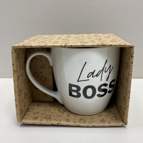 5098 Чашка  500 мл  Lady boss black + подарункова  коробка  Kvarta (9шт/уп) | Зображення 1