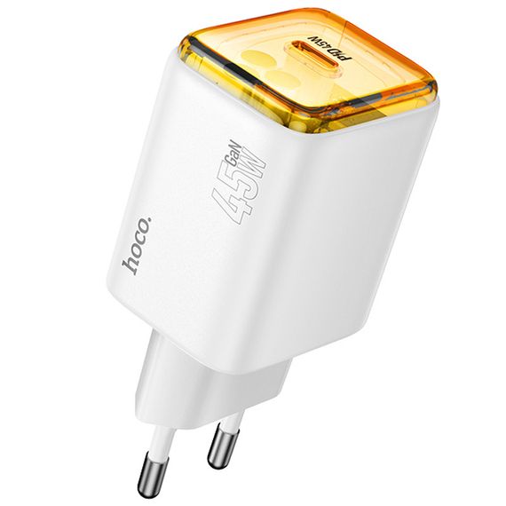 МЗП Hoco N54 Monsoon PD45W (1USB-C) White | Зображення 1