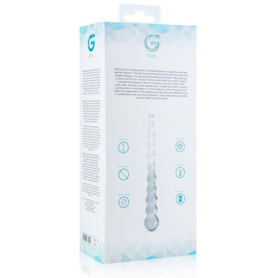 Стеклянный дилдо в виде бусин Gildo Glass Dildo No. 20 Sex Aura | Зображення 5