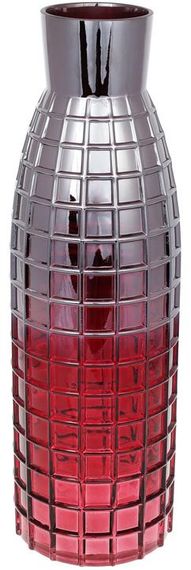 Ваза декоративная Ancient Glass Топаз диаметр 15х49см красное стекло