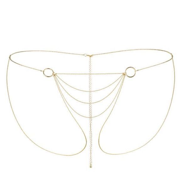 Ланцюжок-трусики Bijoux Indiscrets Magnifique Bikini Chain – Gold, прикраса для тіла | Зображення 1