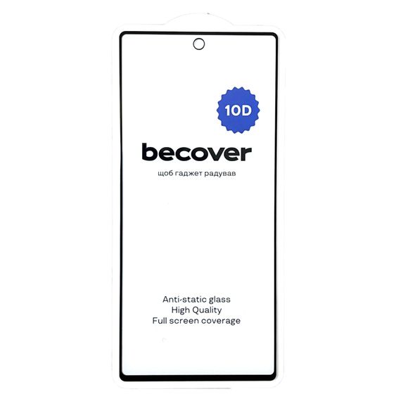 Скло захисне BeCover Google Pixel 6A 10D Black (711488) | Зображення 1