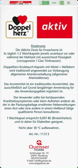 Часникові капсули з омелою + глодом, Doppelherz Доппельгерц, 480 шт., Німеччина | Зображення 1