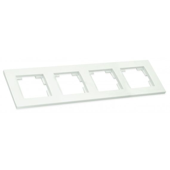 Рамка горизонтальна чотиримісна RITA, Mutlusan, білий, (арт.47-00-83)