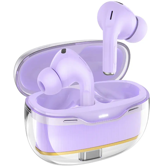 Беспроводные блютус наушники с микрофоном HOCO EW54 фиолетовый