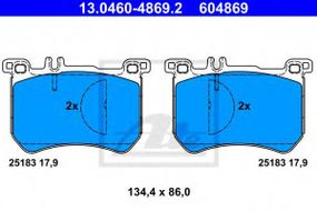 Гальмівні колодки ATE 13046048692 на MERCEDES-BENZ SL (R231)