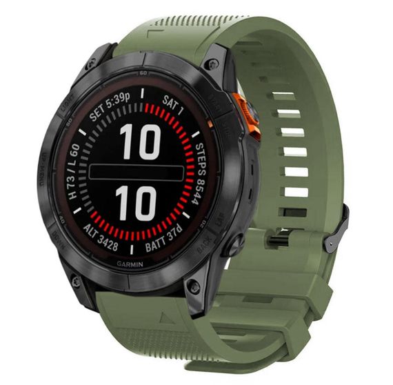 Силіконовий ремінець Primo для годинника Garmin Fenix 8 51mm / Fenix 7X / Fenix 7X Pro - Army Green | Зображення 3