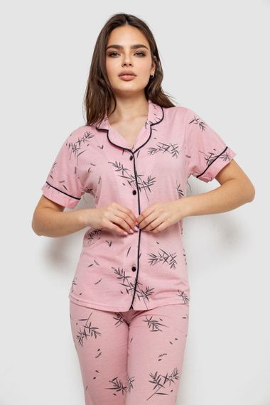 Пижама женская с принтом, цвет розовый, 243R7148 | Зображення 1