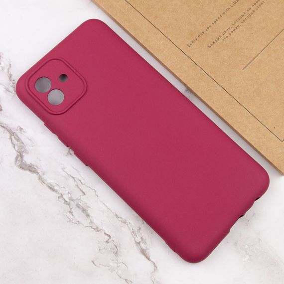 Чехол Silicone Cover Lakshmi Full Camera (A) для Samsung Galaxy A04 Full camera, Бордовый / Marsala | Зображення 3