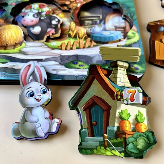 Дерев'яний пазл-вкладиш "Де чий будиночок на дереві?" Ubumblebees (ПСД172) PSD172 тришаровий | Зображення 2