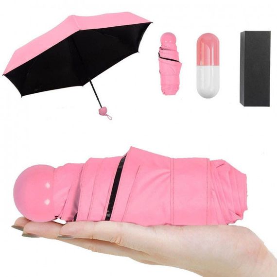Кишенькова парасолька, Capsule umbrella, Парасолька маленька, Парасолька umbrella, Парасолька для дівчат. SY-706 Колір: рожевий | Зображення 6