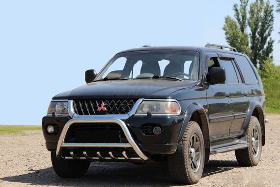 Кенгурятник WT003 (нерж) для Mitsubishi Pajero Sport 1996-2007 гг