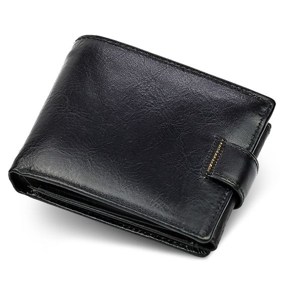 Классическое мужское портмоне из натуральной кожи ST Leather В102 Черный | Зображення 2