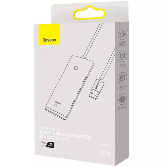 Перехідник HUB Baseus Lite Series 4in1 (USB-A to USB3.0*4) (0.25m) (WKQX03) | Зображення 6