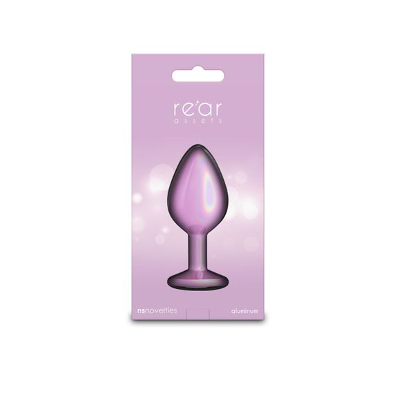 Анальна пробка NS Novelties Rear Assets - Iridescent Pink - Medium - Pink | Зображення 3