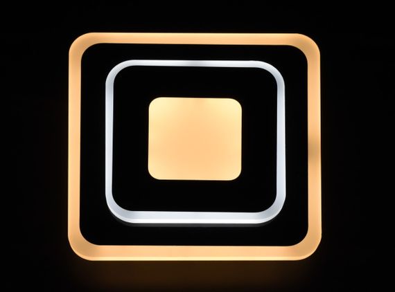 Сучасний квадратний світильник стельовий LED для кімнати кухні ванної 26133 Чорний 4х20х20 см. | Зображення 4