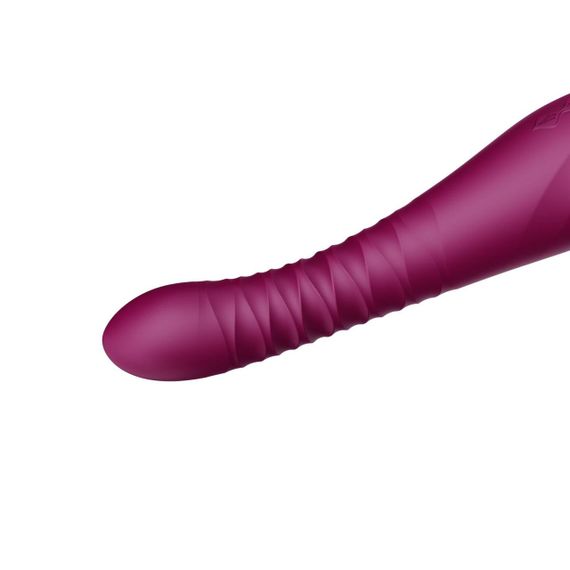 Смартвібратор-пульсатор Zalo — King Velvet Purple, кристал Swarovski Sex Aura | Зображення 5