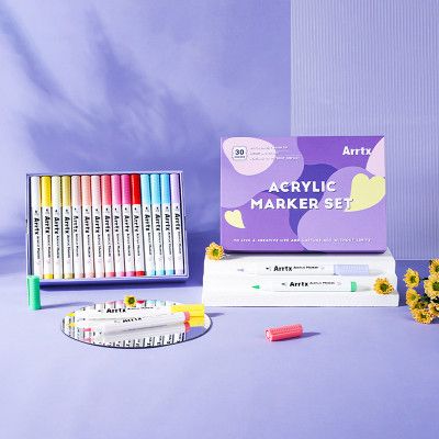 Художественный маркер Arrtx акриловые AACM-0530A, 30 цвета (LC303144) | Зображення 1