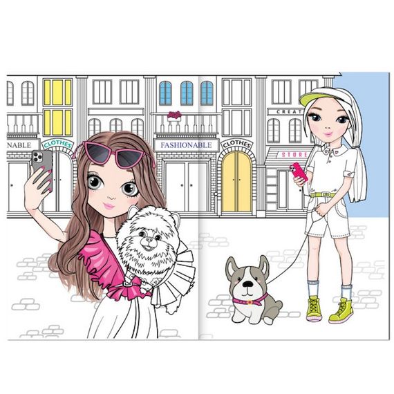 Дитяча розмальовка "Girls&Pets" РМ-88-02 серія "Dream & Style" | Зображення 1