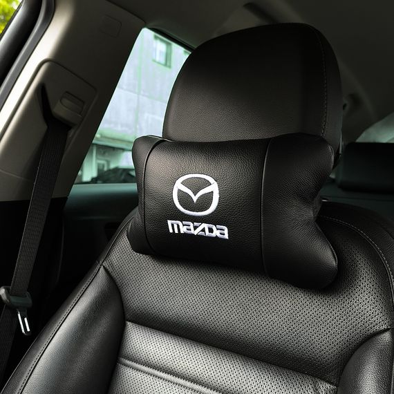 Декоративні подушки з логотипом Mazda, Подушки з логотипом від виробника під голову в машину WF-76 | Зображення 7