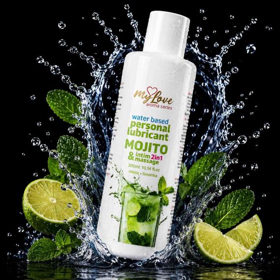2в1 лубрикант та масажний гель - MyLove Aroma Series Intim&Massage Mohito, 300 мл Sex Aura | Зображення 1