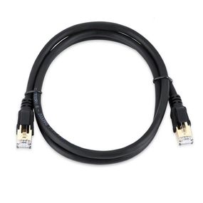 Патч-корд литой VEGGIEG,CCA,SSTP,RJ45,Cat.8.2m,черный