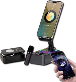 Підставка для телефону, динамік для караоке, Microphone speaker set K18 (43688-_414)
