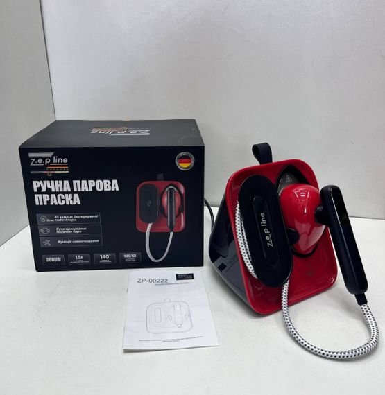 Праска парова ручна Zepline ZP-00222 Red 3000 Вт червона | Зображення 4
