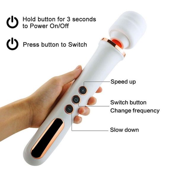 Вібратор-мікрофон чорний Massager Super Powerful USB 10 Function | Зображення 4