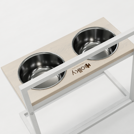 Миски на регулируемой подставке для больших собак Hollky Flex L (2 × 1.8 л) FL-502850-WHWH | Зображення 4