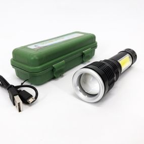 Ліхтарик потужний акумуляторний для дому Police BL-T630S-XPE+COB, Ліхтар портативний переносний UK-97