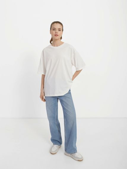 Футболка жіноча оверсайз молочна, 2XL | Зображення 3