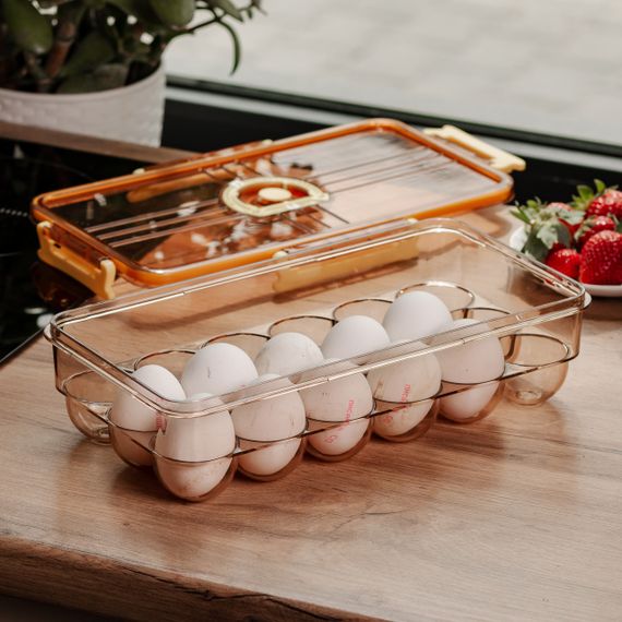 Лоток для яиц пластиковый на 18 ячеек 32.5х18х8 см Коричневый HP-27-1 | Зображення 2