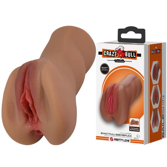 Мастурбатор вагіна CRAZY BULL - Caroline, Double holes TPR Sex Aura
