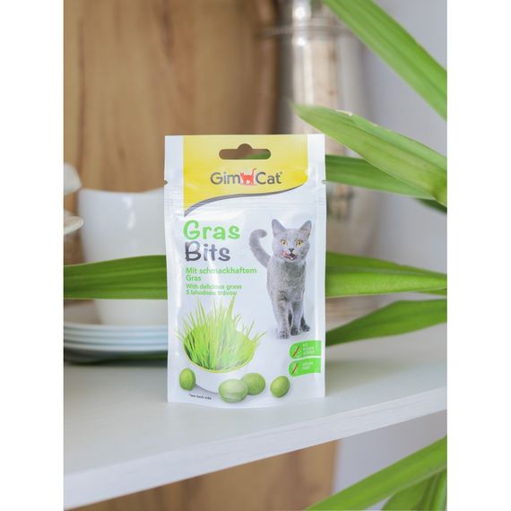 Ласощі GimCat GrasBits для котів таблетки з травою 65 шт/40 г | Зображення 5