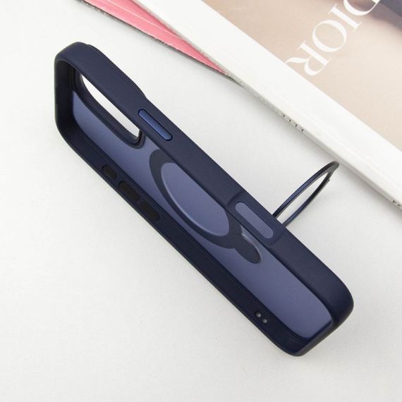 TPU+PC чохол Metal Buttons with MagSafe Colorful HQ Ring для Apple iPhone 16 Pro (6.3") | Зображення 4