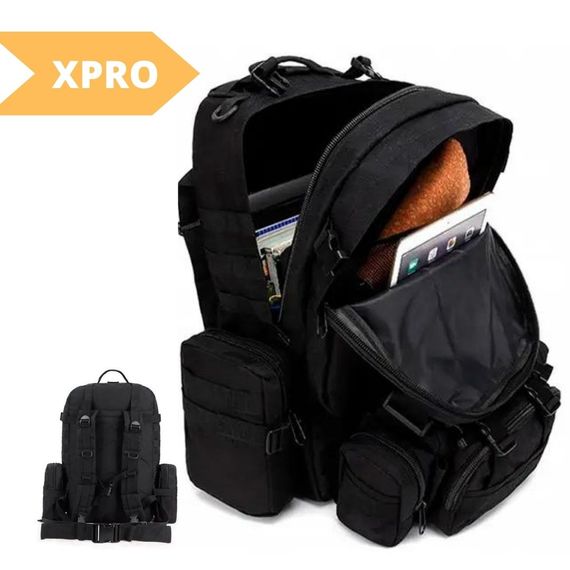 Тактичний військовий рюкзак XPRO 4 в 1 ЧОРНИЙ (GR-168_885) | Зображення 1