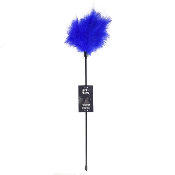 Лоскітка з пером індика Art of Sex – Feather Paddle, синя | Зображення 2