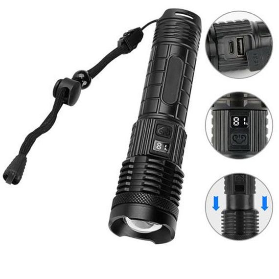 Ліхтар ручний з функцією зарядки, Кращий тактичний ліхтар Пило-вологозахищений ударостійкий UV-19