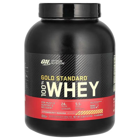 Протеин Optimum Nutrition Gold Standard 100% Whey 2.27 kg, Strawberry Banana
