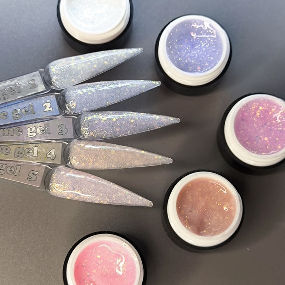 Набор 5 гелей для наращивания ногтей Slime gel Mi по 5мл