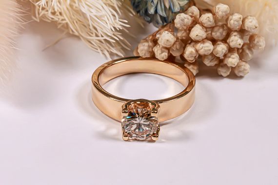 Женское кольцо с шипами с мауссанитом 1ct | Зображення 3