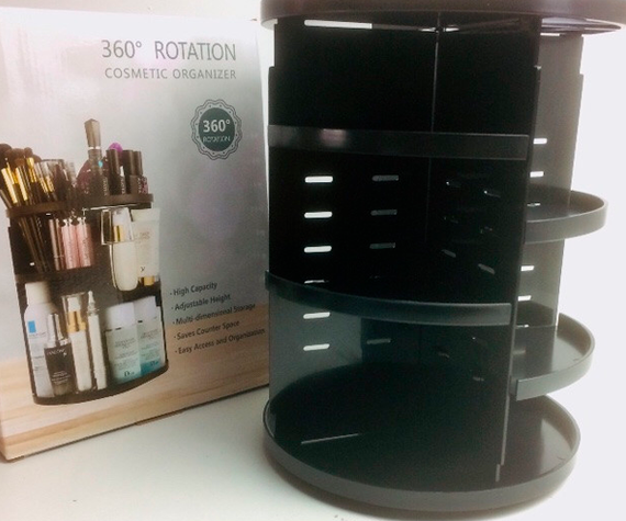 Органайзер для косметики що обертається 360° Rotation Cosmetic Organizer SX249 чорний пластиковий (lp-90122_378) | Зображення 3