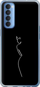 Чехол на Oppo Reno 4 Pro Силуэт1 "4590u-2024-17620"