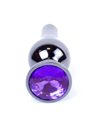 Анальна пробка - Jewellery Dark Silver BUTT PLUG- Purple | Зображення 2