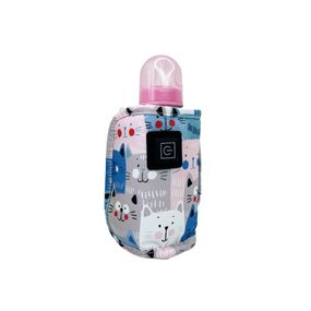Портативний підігрівач для дитячих пляшечок "Котик" MGZ-0221(Blue)