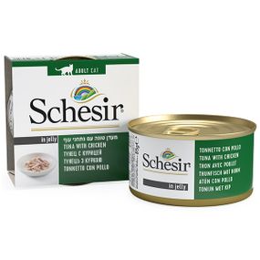Корм Schesir Tuna and Chicken Can влажный с тунцом и курицей 85 гр