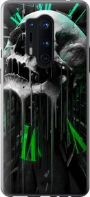 Чехол на OnePlus 8 Pro Череп-часы "4100u-1896-17620"